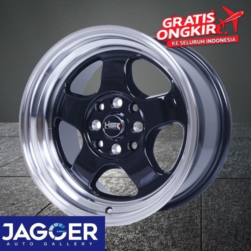 Velg mobil celong hsr brisket ring 15 black polish