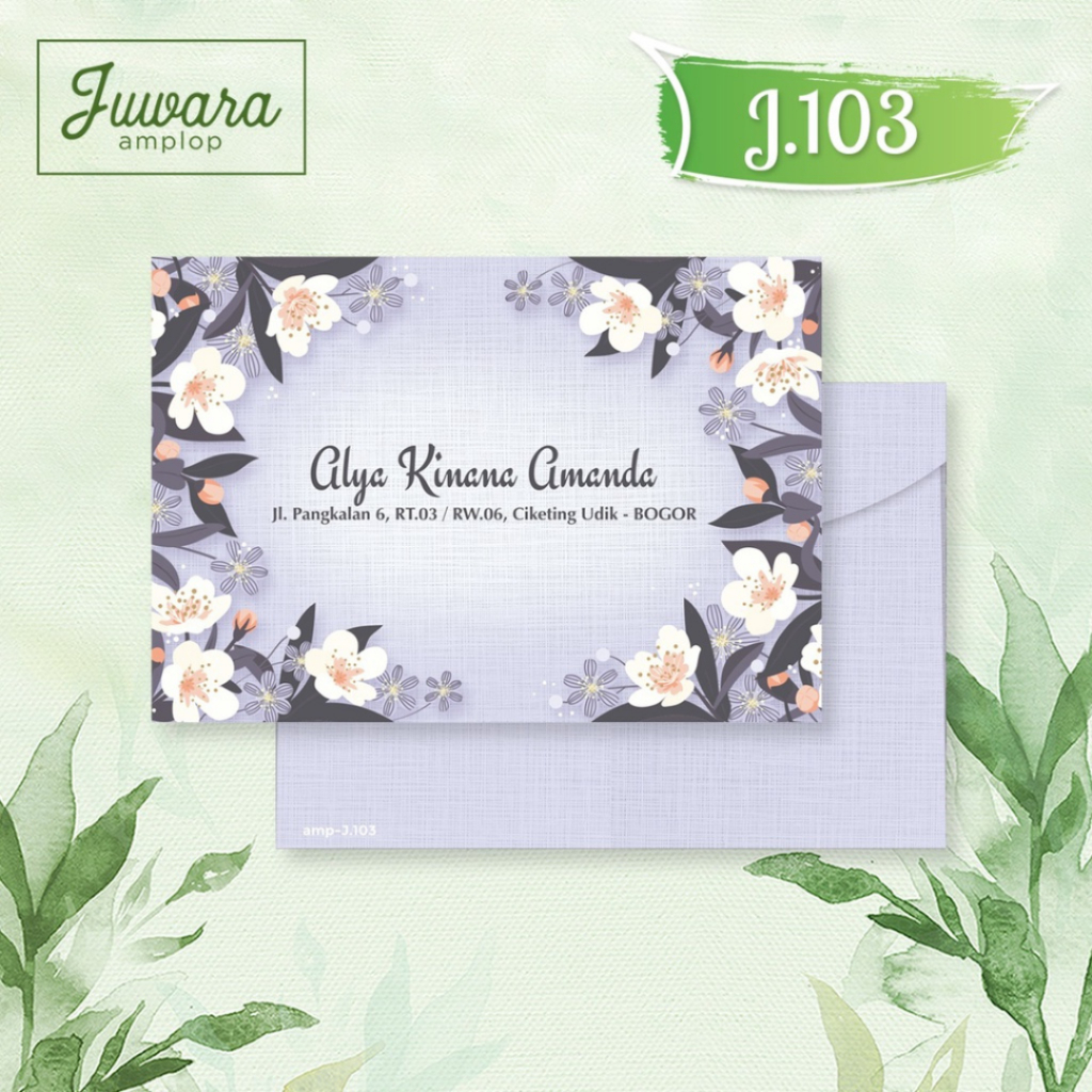 

Amplop Kondangan sudah isi nama per box isi 50 lembar motif Juwara J 103 sehari jadi