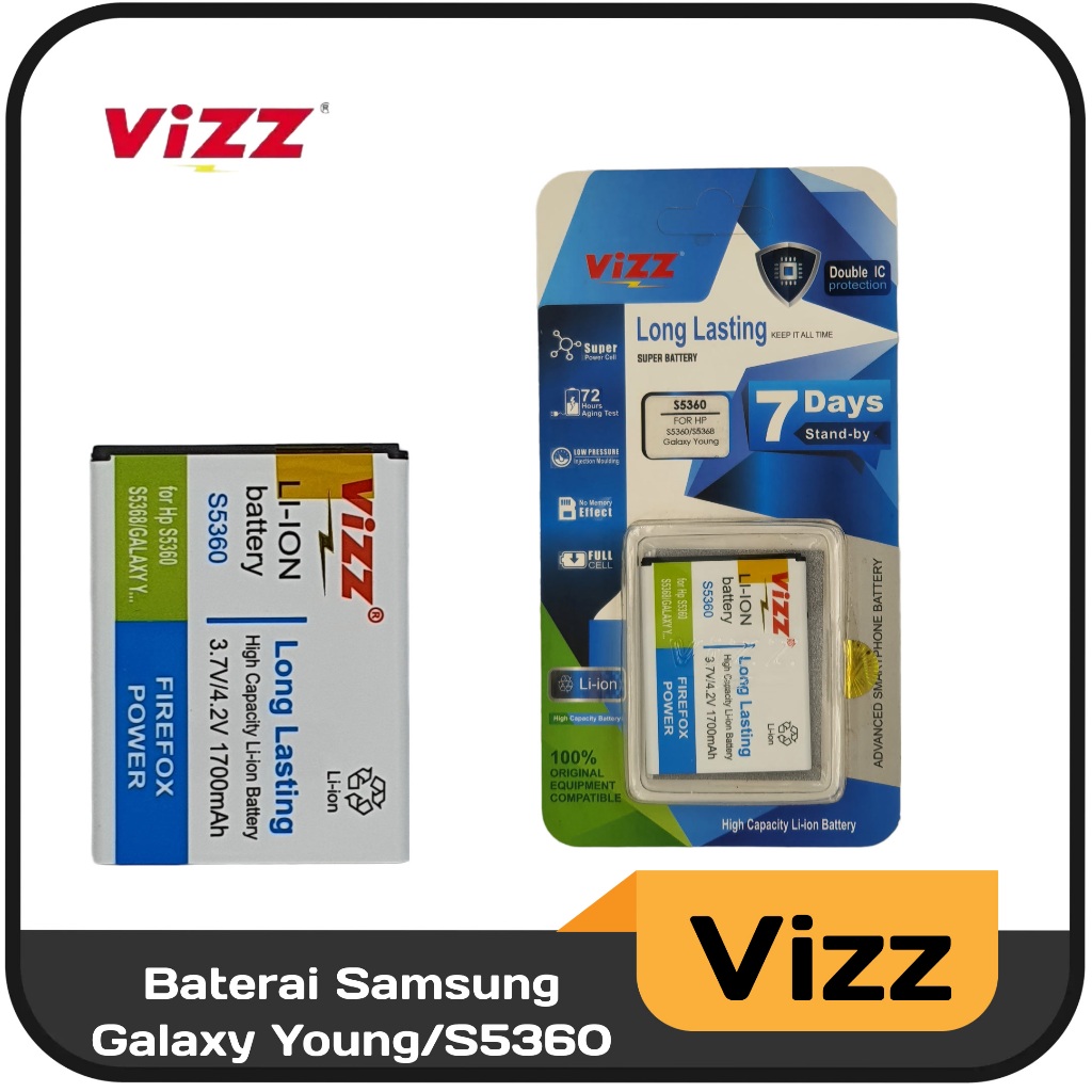 Baterai Samsung Galaxy Young/S5360 Original Vizz