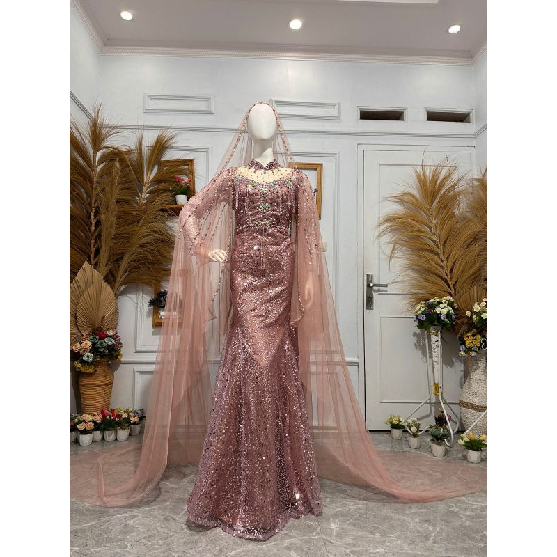 baju pengantin wanita baju pengantin slim duyung wanita gaun slim duyung seribu Payet jepang baju pe