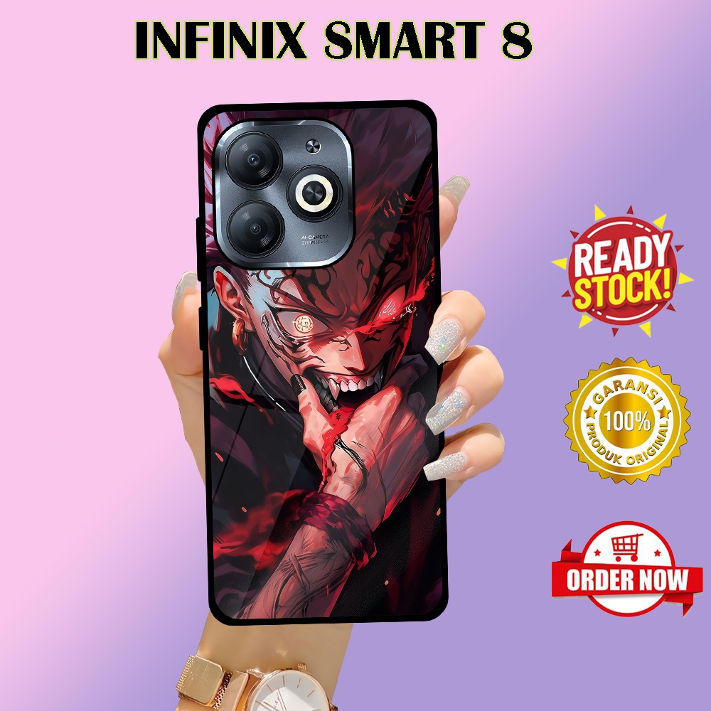 [MT50]  Case Glossy Case  INFINIX SMART 8 |  Casing Hp Kilau Motif SUKUNA ANIME