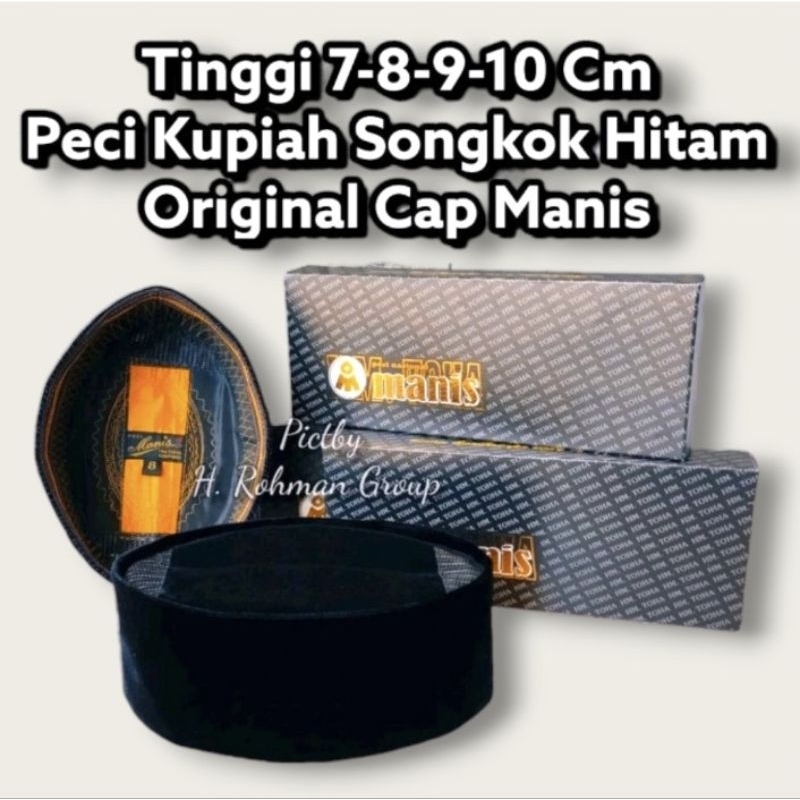 Peci Kopiah Dewasa Cap Manis Toha Tanpa Kertas Asli Peci Beludru Halus