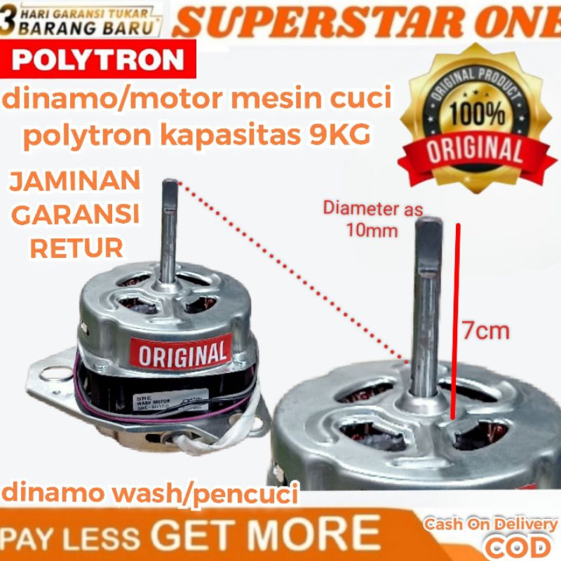 Dinamo mesin cuci 2 tabung polytron kapasitas 9kg/dinamo wash/pencuci