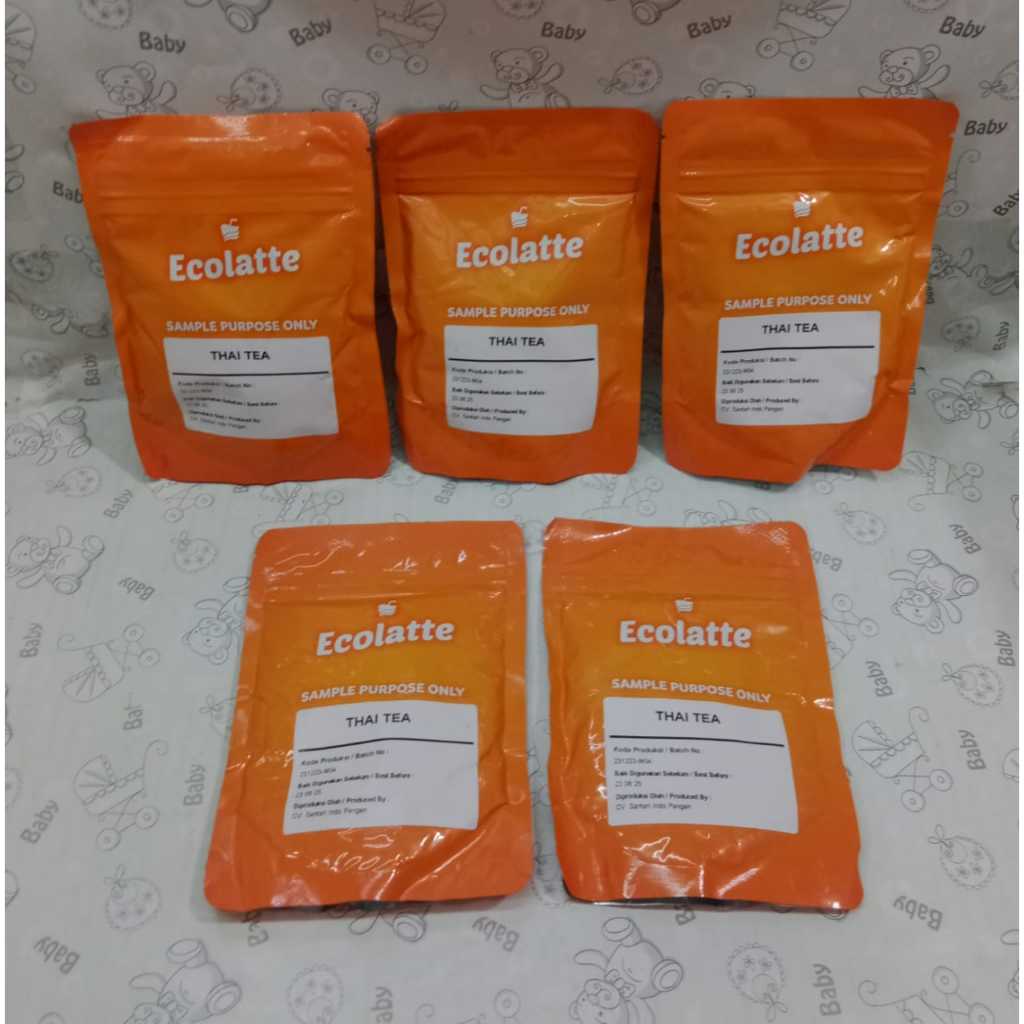 

SAMPEL ECOLATTE LYCHEE teaLIANG tea LEMON teaTHAI tea 100G 200G POWDER DRINK