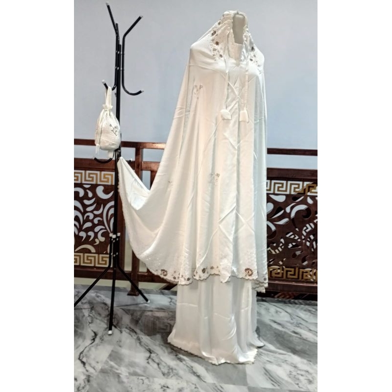 Mukena Pratiwi Silk Armani Premium Bordir Manual padang