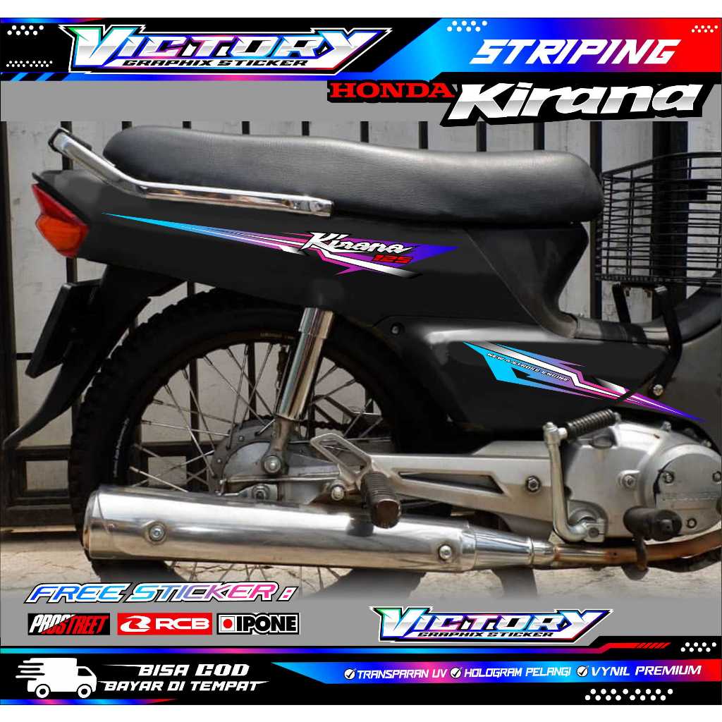 STRIPING VARIASI MOTOR HONDA KIRANA 125 / STICKER LIST VARIASI MOTOR KIRANA 125