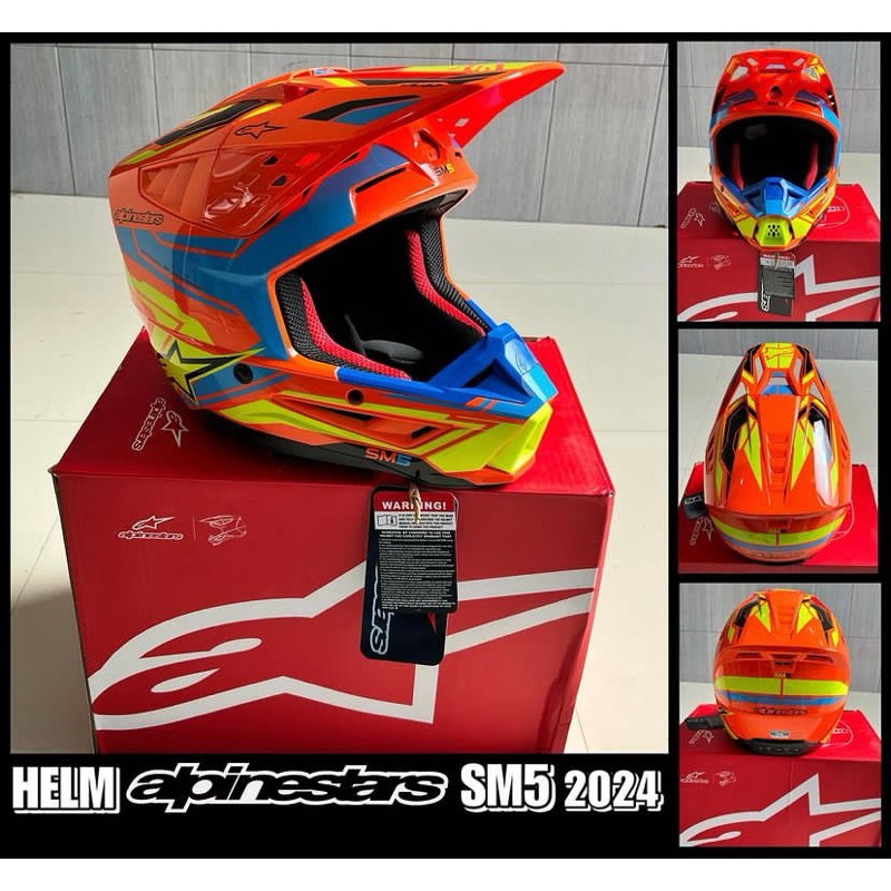 HELM ALPINESTARS SM5 BLACK ORANGE
