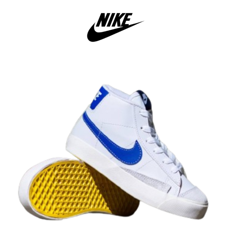 NIKE BLAZER MID 77 KIDS - WHITE BLUE