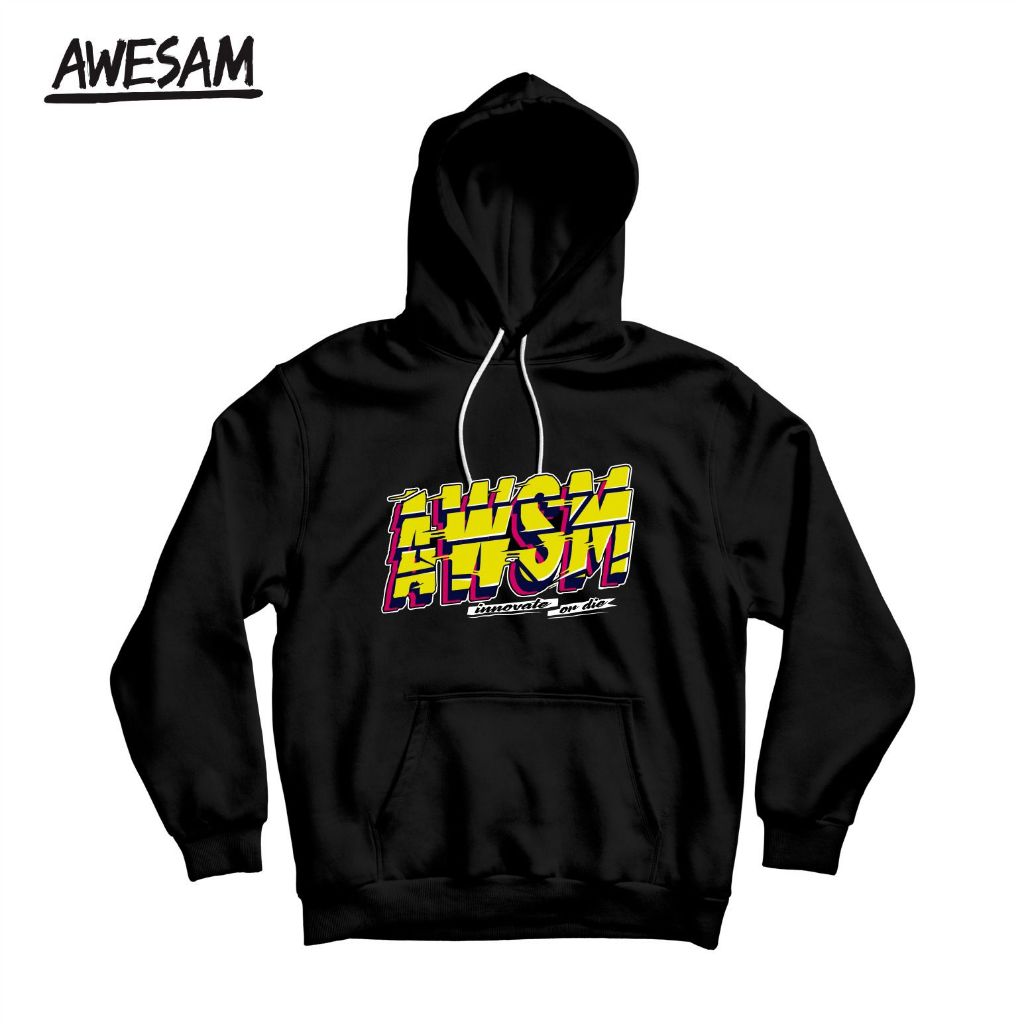 [ TERBARU ] HOODIE AWESAM DISTRO 057 - AWSM YELLOW GLITCH