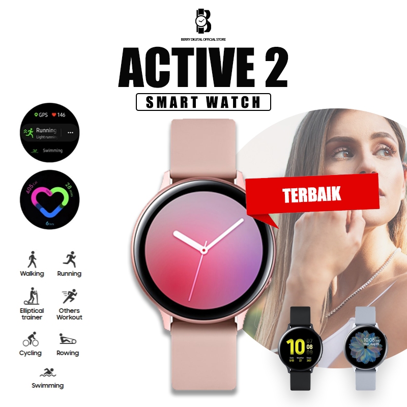 Samsung Smartwatch Galaxy Active2 Smartwatch pria Smartwatch wanita(Layar LCD berdiameter 40MM 5ATM 