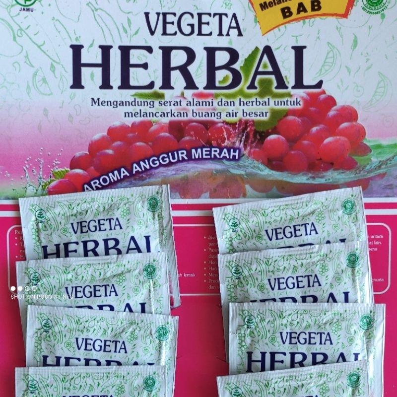 Vegeta Herbal Sachet Rasa Anggur Pelancar BAB