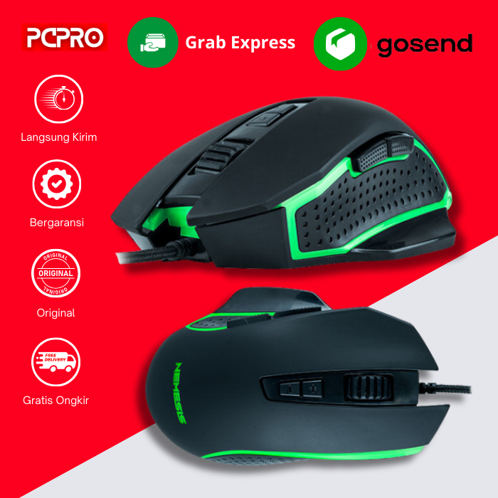 Mouse Lenovo Kabel Gaming Wireless Mouse Original Bergaransi RGB LED Optical Macro DPI Termurah