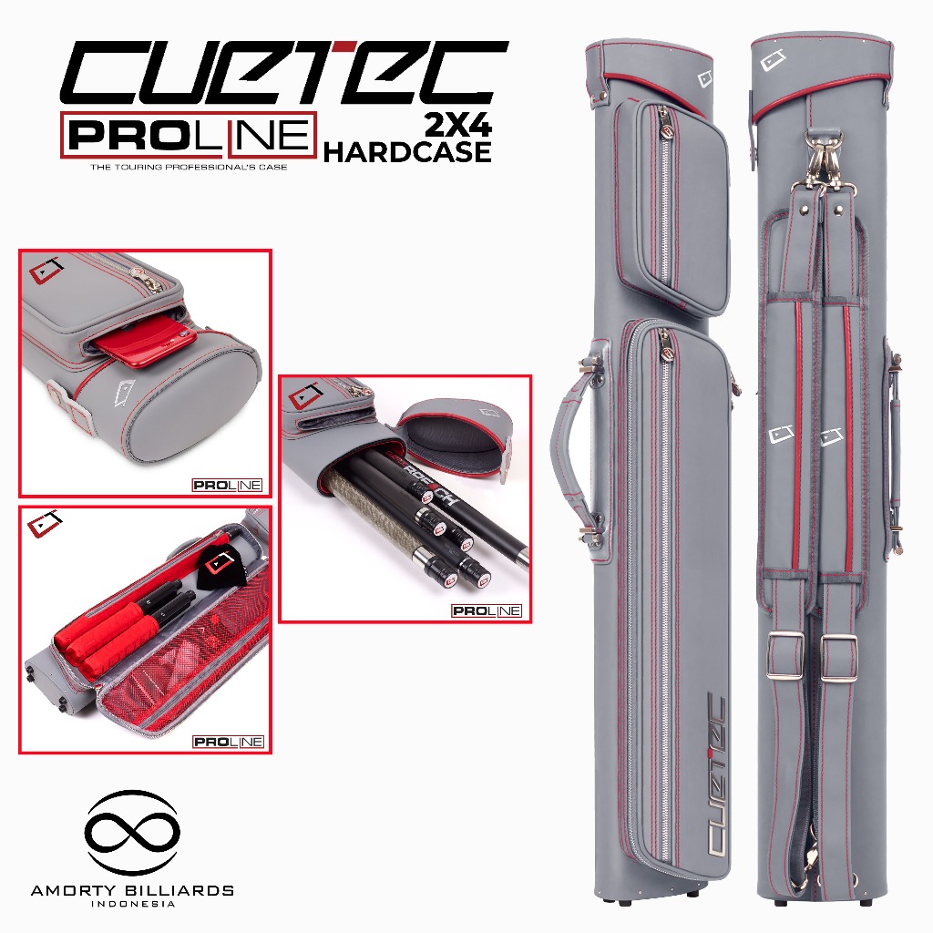 Cuetec Proline Grey 2 x 4 Hard Case / Tas Stik