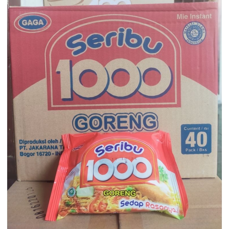 

Mie Gaga 1000, Mie Instan Goreng SEKARTON Isi 40pcs