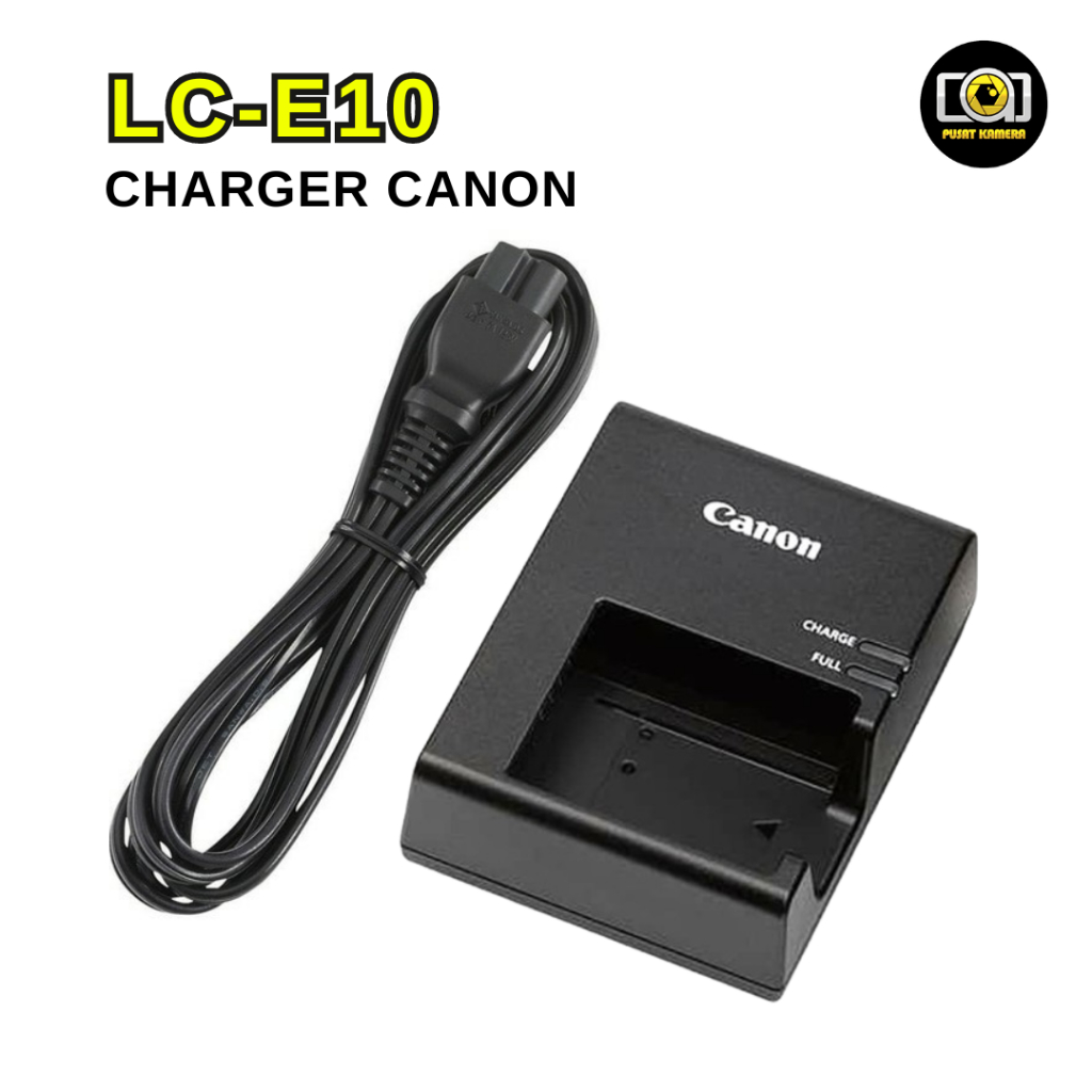 Charger Canon LC-E10 Camera DSLR 1100D/1200D/1300D/1500D/2000D/3000D/4000D / Cas Kamera untuk batera