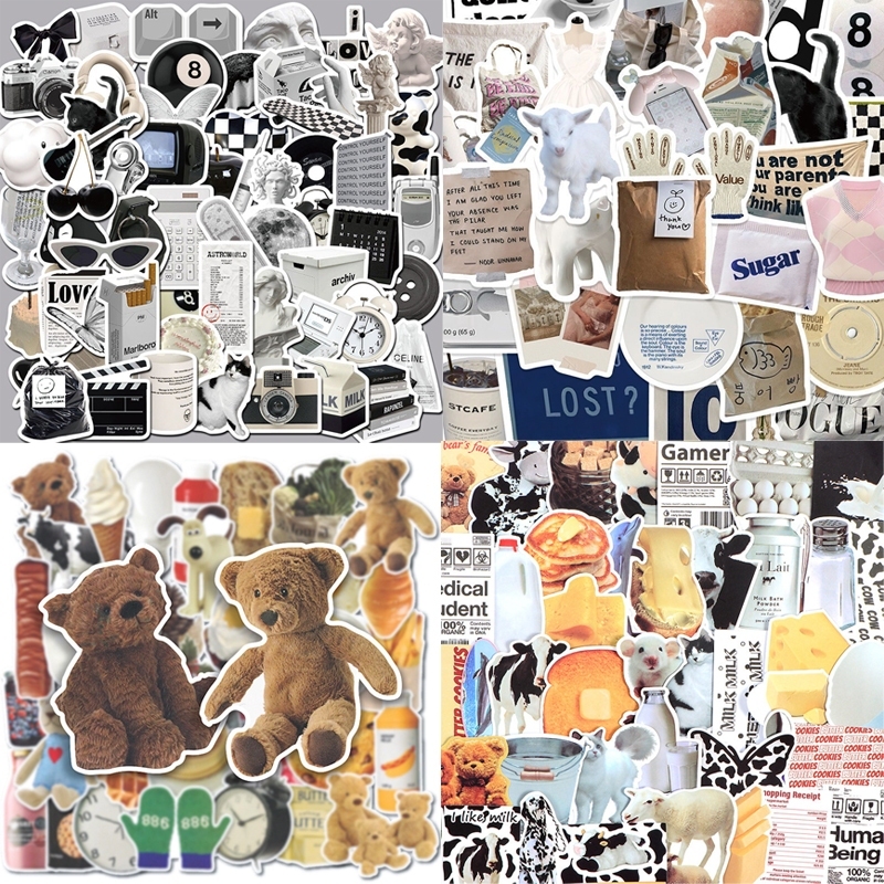 

✨EGSticker Random/Stiker Lucu/Sticker Tumbler/Stiker Estetik/Stiker Case/Stiker Anti Air/Hitam Putih Stiker Vintage Gaya Korea Casing-Eghrerr