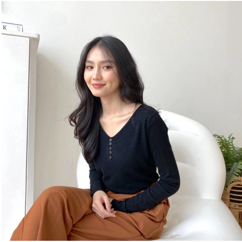 ATASAN LENGAN PANJANG TRANSPARAN LONG SLEEVE KOREAN PREMIUM