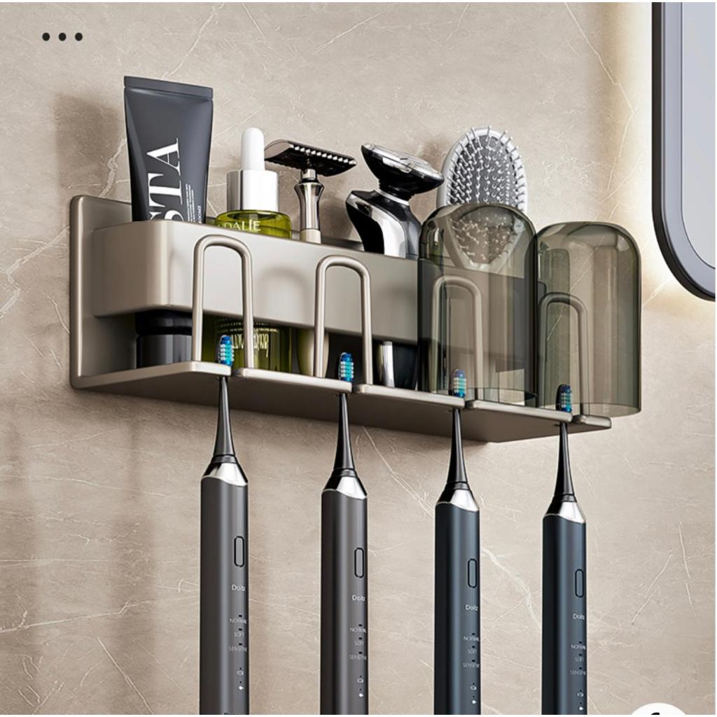 Tempat Sikat Gigi Kamar Mandi Bebas Bor/ Rak Toilet Kamar Mandi