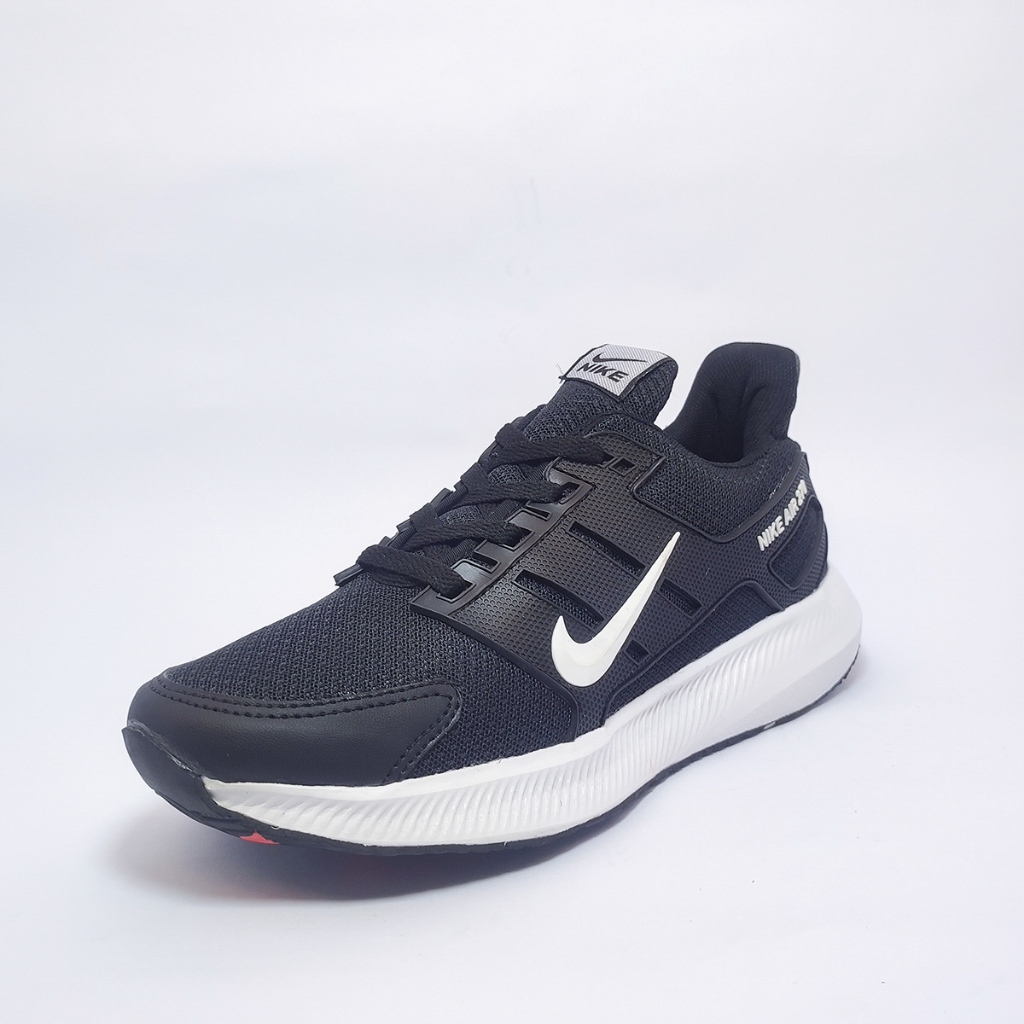 PROMO2025  Sepatu Pria Wanita Black White Model Sneakers Olah Raga Hitam Putih