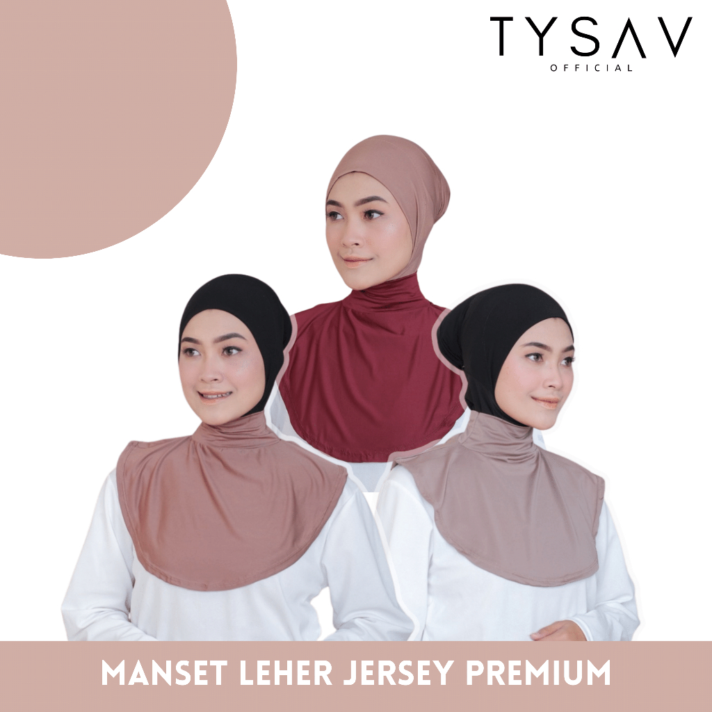 TYSAV - Manset Leher Hijab Jersey Premium Jumbo | Penutup Leher Tinggi | Dalaman Inner Hijab Turtlen
