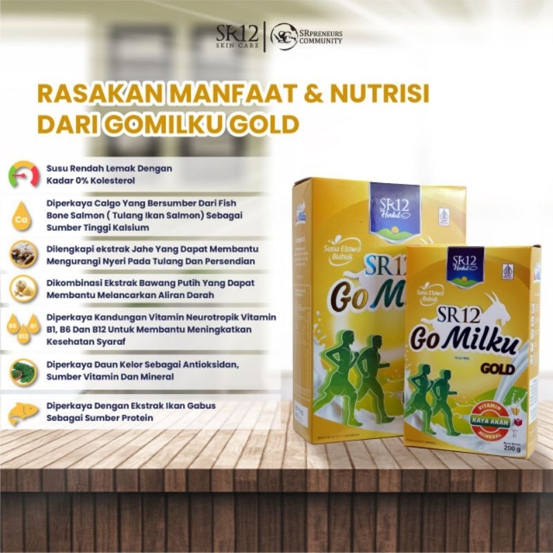 

GOMILKU GOLD SR12/SUSU KAMBING ETAWA RENDAH LEMAK