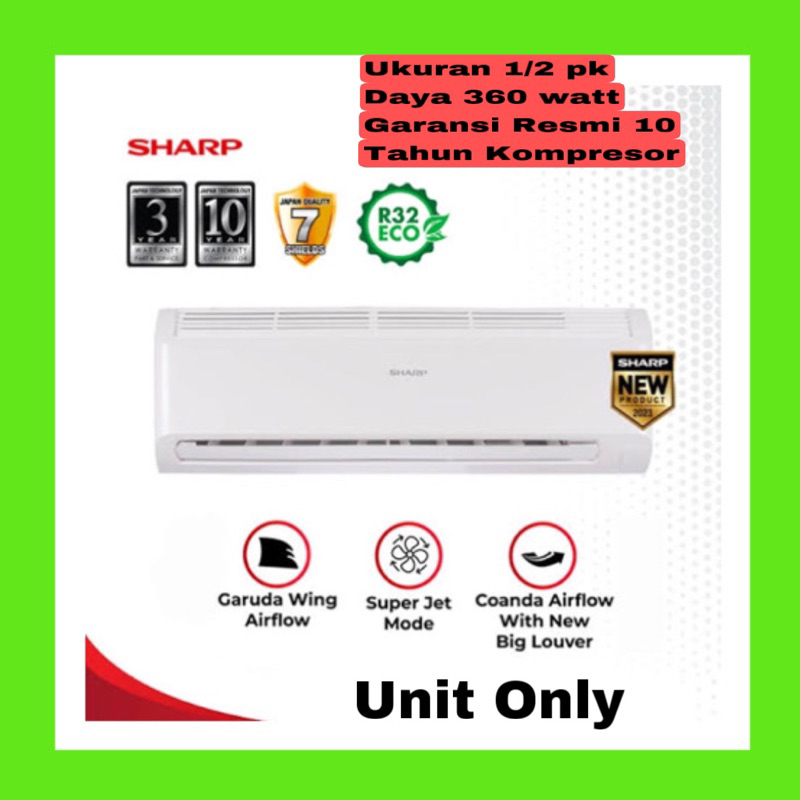 BEKASI LOW WATT 360 WATT AC SHARP AH-A 5 BEY / AH-A 05 SAY 1/2 PK ( UNIT ONLY )