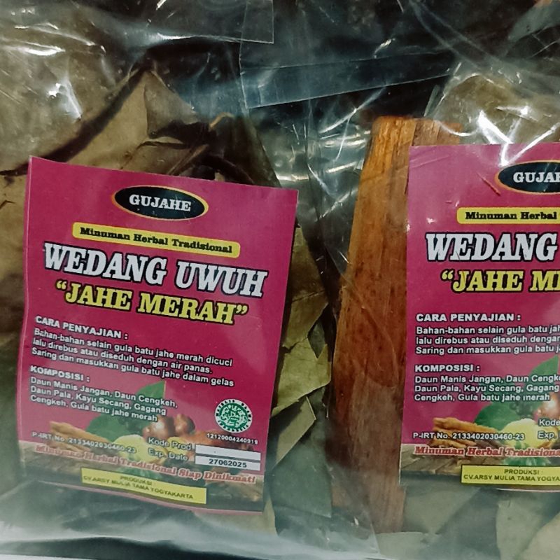 

Wedang Uwuh Komplit Jahe Merah Gula Batu Isi 10 Sachet /Minuman Herbal Tradisional Khas Bantul Jogja