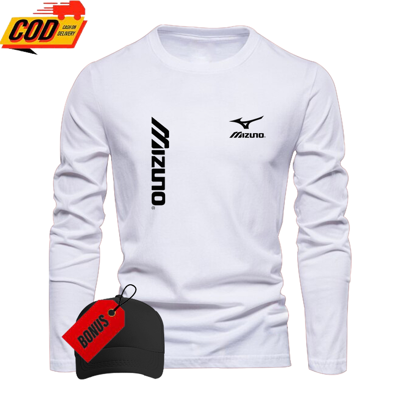 Baju Kaos Mizuno Lengan Panjang / Baju Kaos Lengan Panjang Distro Catton Combat Kualitas Premium / B