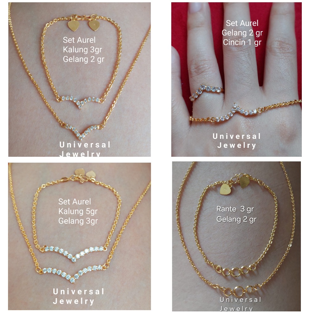 Set Kalung Gelang Emas Muda