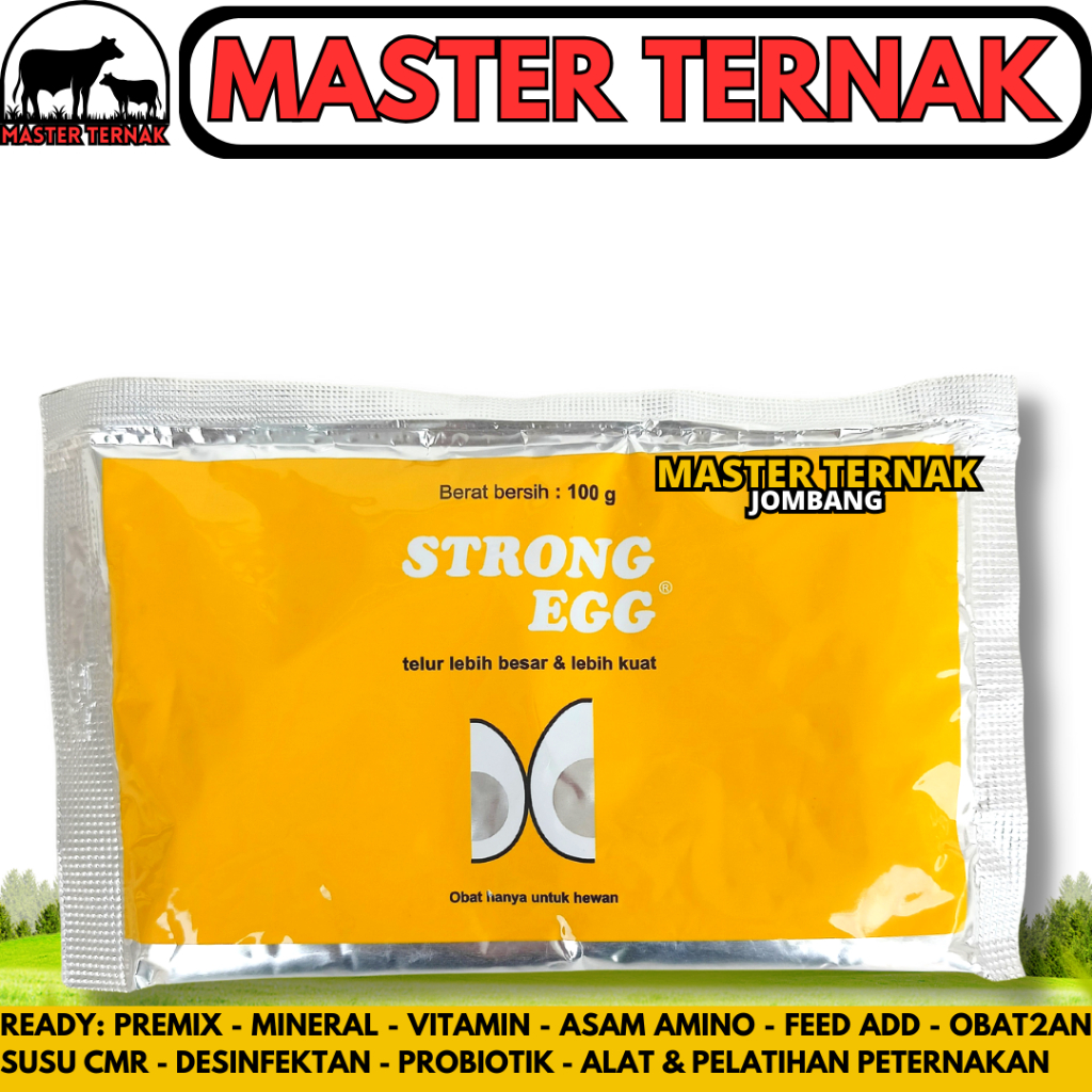 STRONG EGG 100 GRAM - Vitamin Penguat Cangkang Telur & Penambah Berat Telur Ayam Bebek