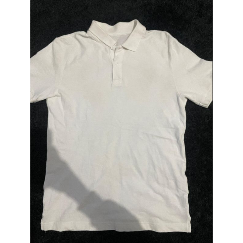 Kaos polo putih & hitam pria