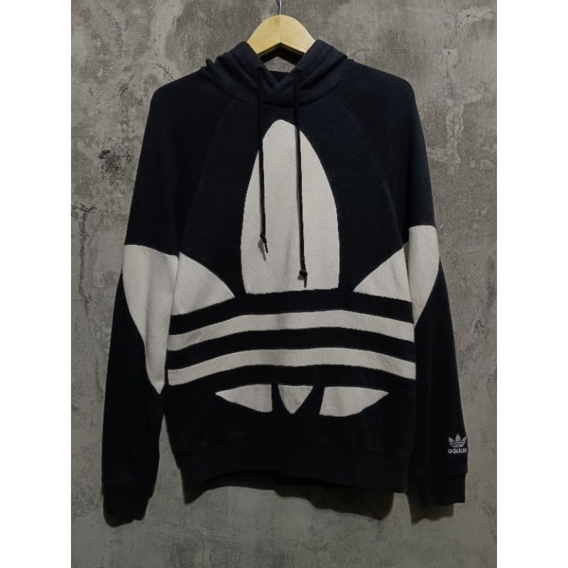 Hoodie Adidas Big Logo Trefoil Trifoil Second Original