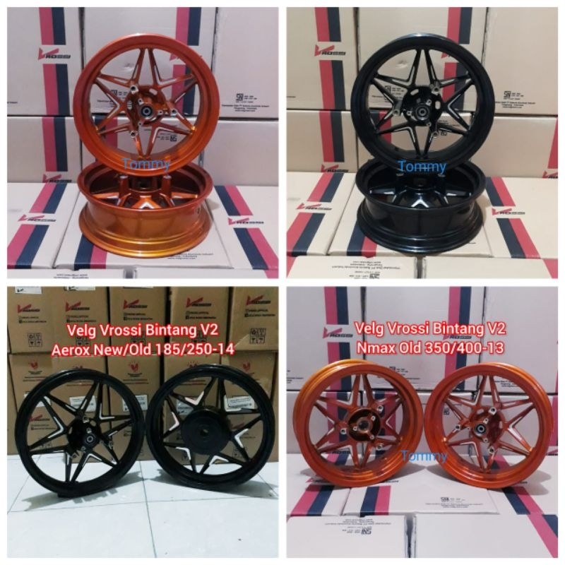 Velg Vrossi Orbit Nmax Old Aerox New Pelek V Rossi Bintang Nmax ring 13/Aerox ring 14