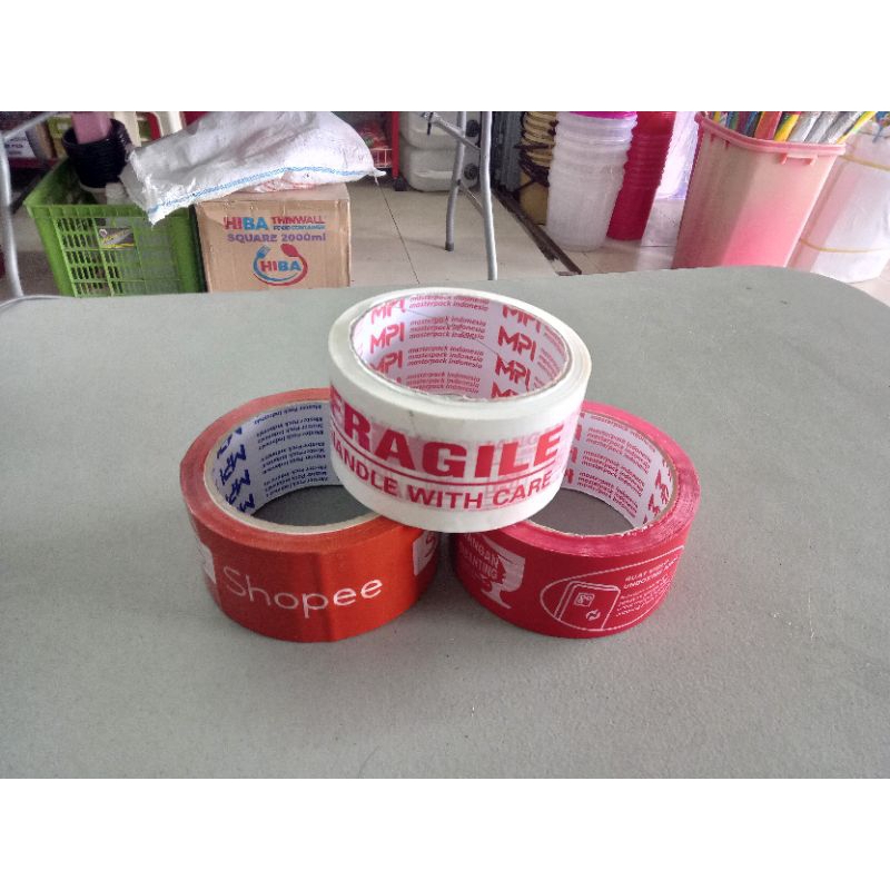 LAKBAN FRAGILE PUTIH / LAKBAN FRAGILE UNBOXING / LAKBAN SHOPEE 48mm MPI