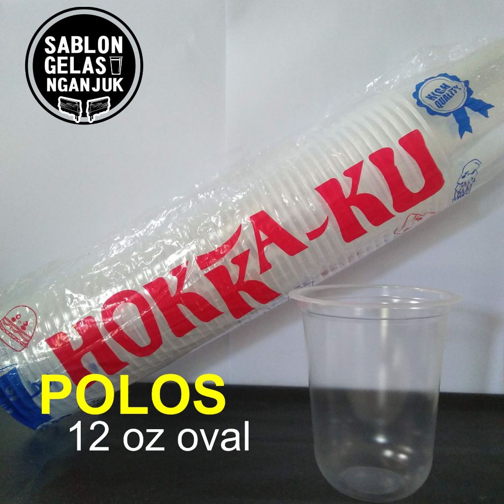 Gelas Cup oval 12oz POLOS