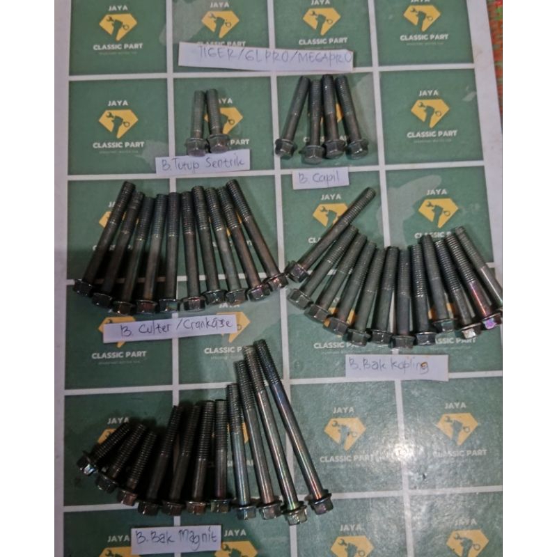 BAUT MESIN FULLSET TIGER 2000 TIGER REVO MEGAPRO GL PRO NEOTECH GL MAX NEOTECH ORIGINAL CARBON HIJAU