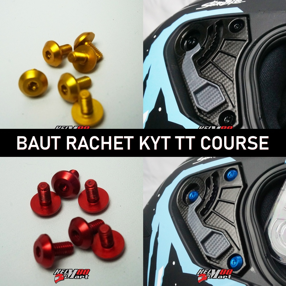 Baut Rachet KYT TT COURSE - Baut Helm KYT TTC Braket/ Ratchet