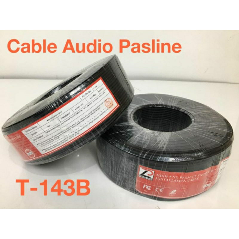 Kabel audio/microphone Pasline T143/24 AWG original Pasline bahan lentur/200meter