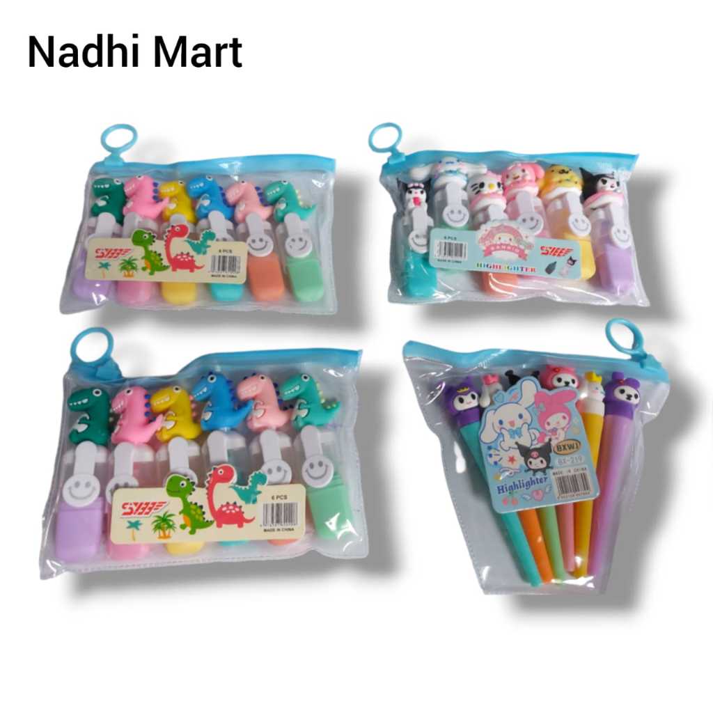 

HIGLIGHTER SET ISI 6 / HIGLIGHTER LUCU SANRIO