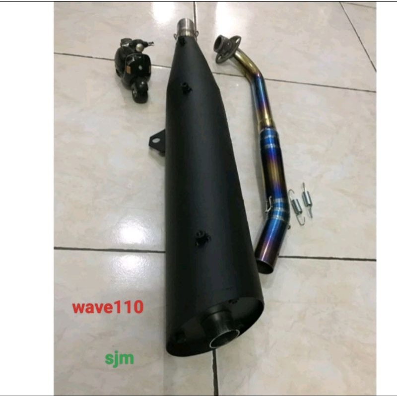 Knalpot standar racing Tsukigi Supra x lama 110 grand kharisma dan Supra 125 Full stenlis tebal