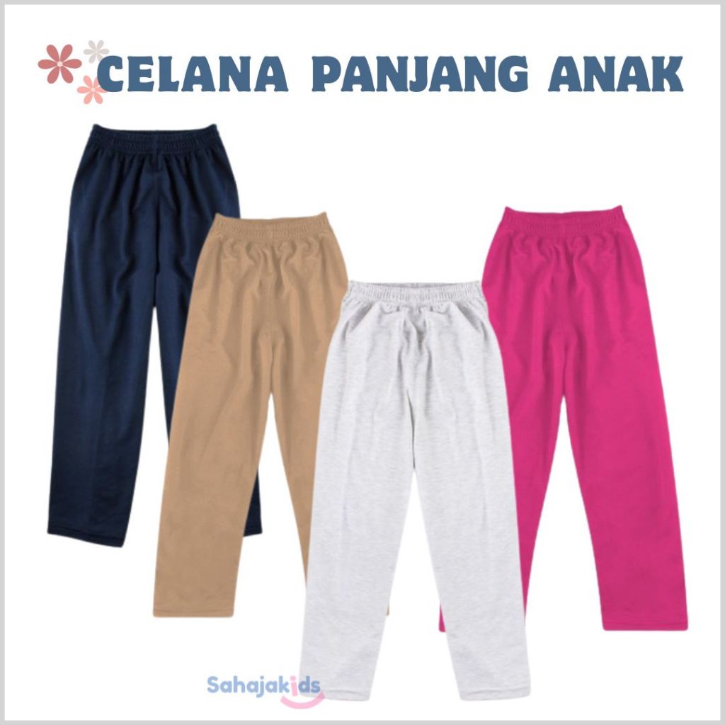 Celana Panjang Anak Perempuan Celana Training Anak cewe Usia tanggung 1-12 tahun