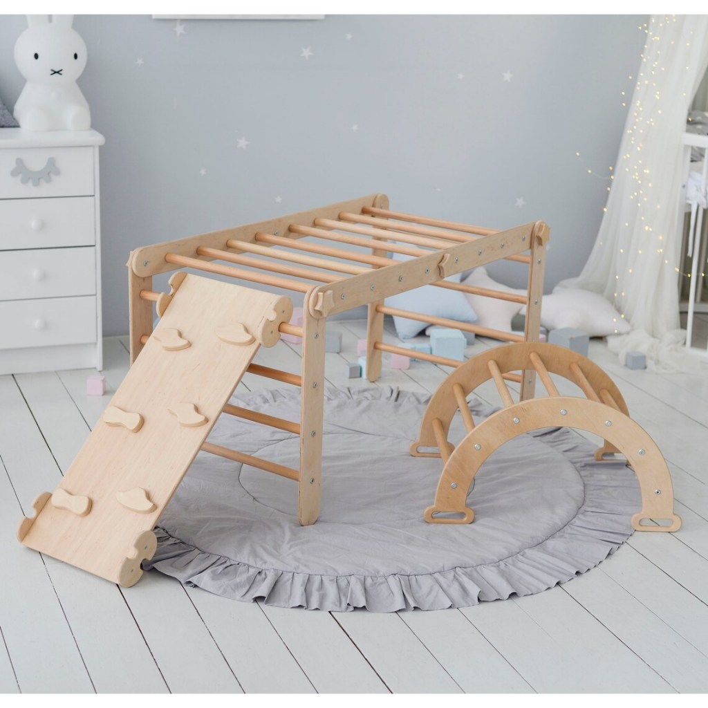 TERMURAH PIKLER CLIMBING PANJATAN PROSOTAN BAKRIASI KAYU MAINAN ANAK-ANAK