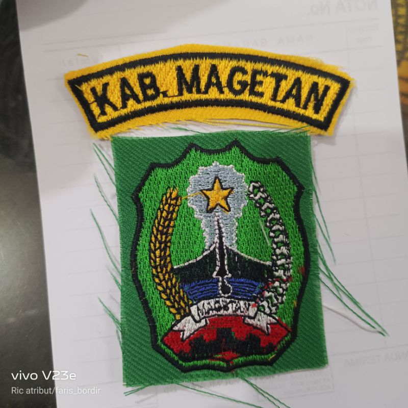 BED KAB MAGETAN LOGO BORDIR PEMKAB MAGETAN BET PNS PEMDA KAB MAGETAN