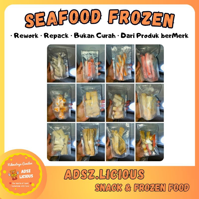 SEAFOOD FROZEEN REWORK| BOLA UDANG| CHIKUWA | DUMPLING CHEESE | SCALLOP | SOSIS | CRAB STIK | ODENG