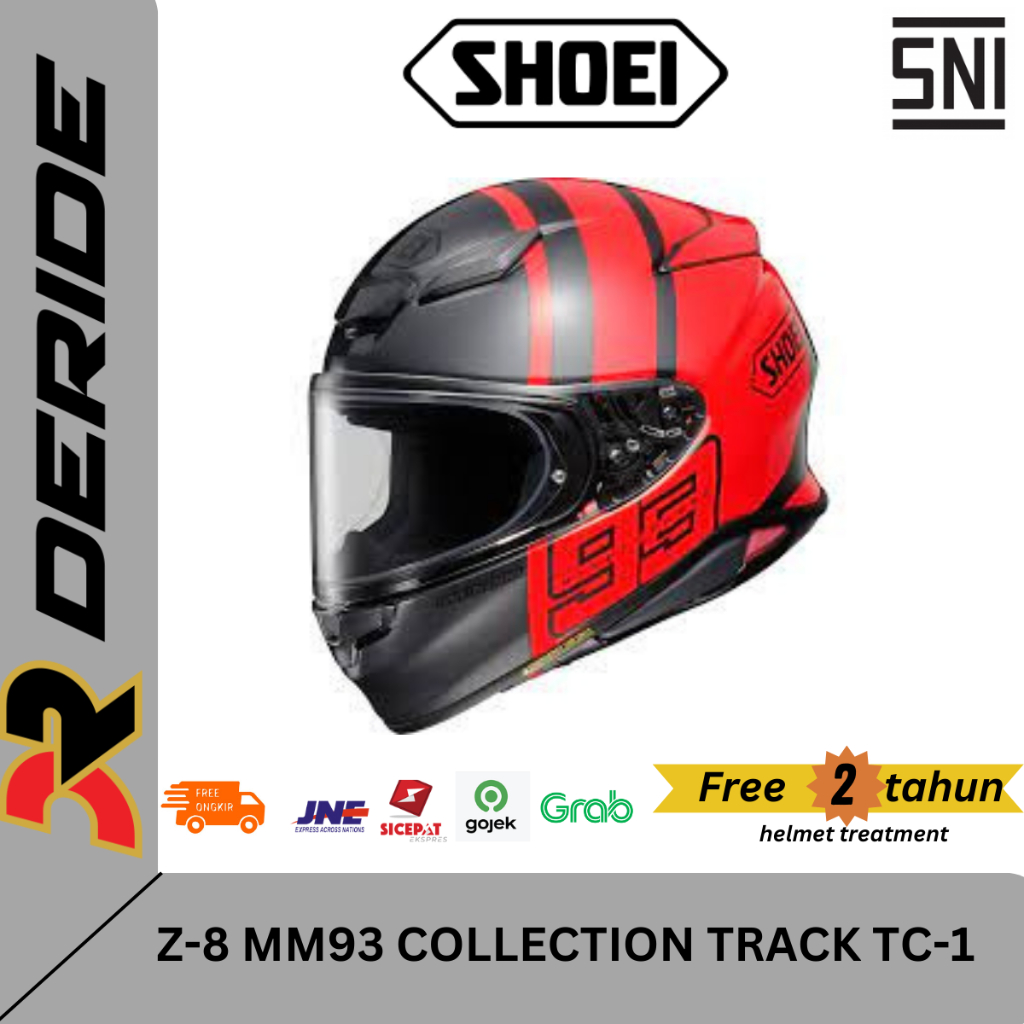 Shoei Z-8 Marc Marquez 93 Collection Track TC-1 Helm Sport Touring Full Face SNI Original Z8