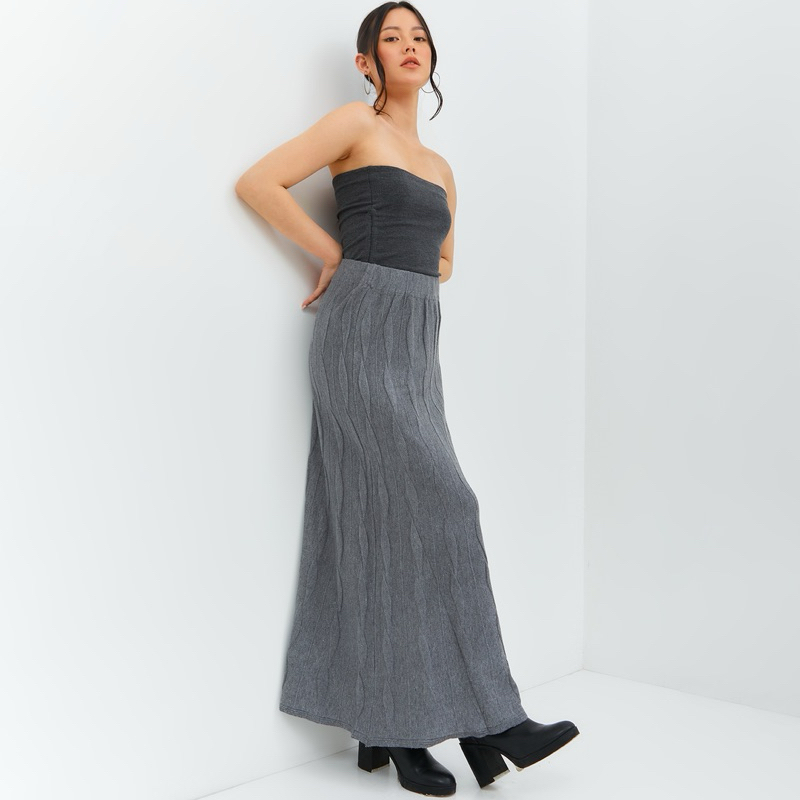 Penny Skirt | Skirt Korea | Skirt panjang | Rok Rajut | Outfit Lebaran