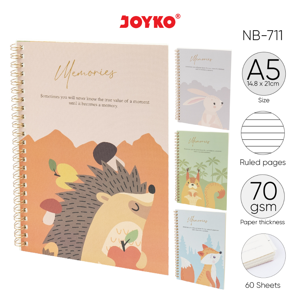 

Ruled Notebook Diary Agenda Buku Catatan Bergaris Joyko NB-711 60 Lembar