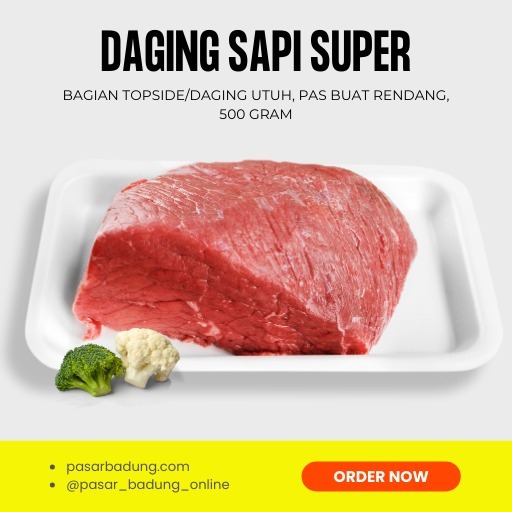 

Daging sapi super topside Frozen FOOD 500gr