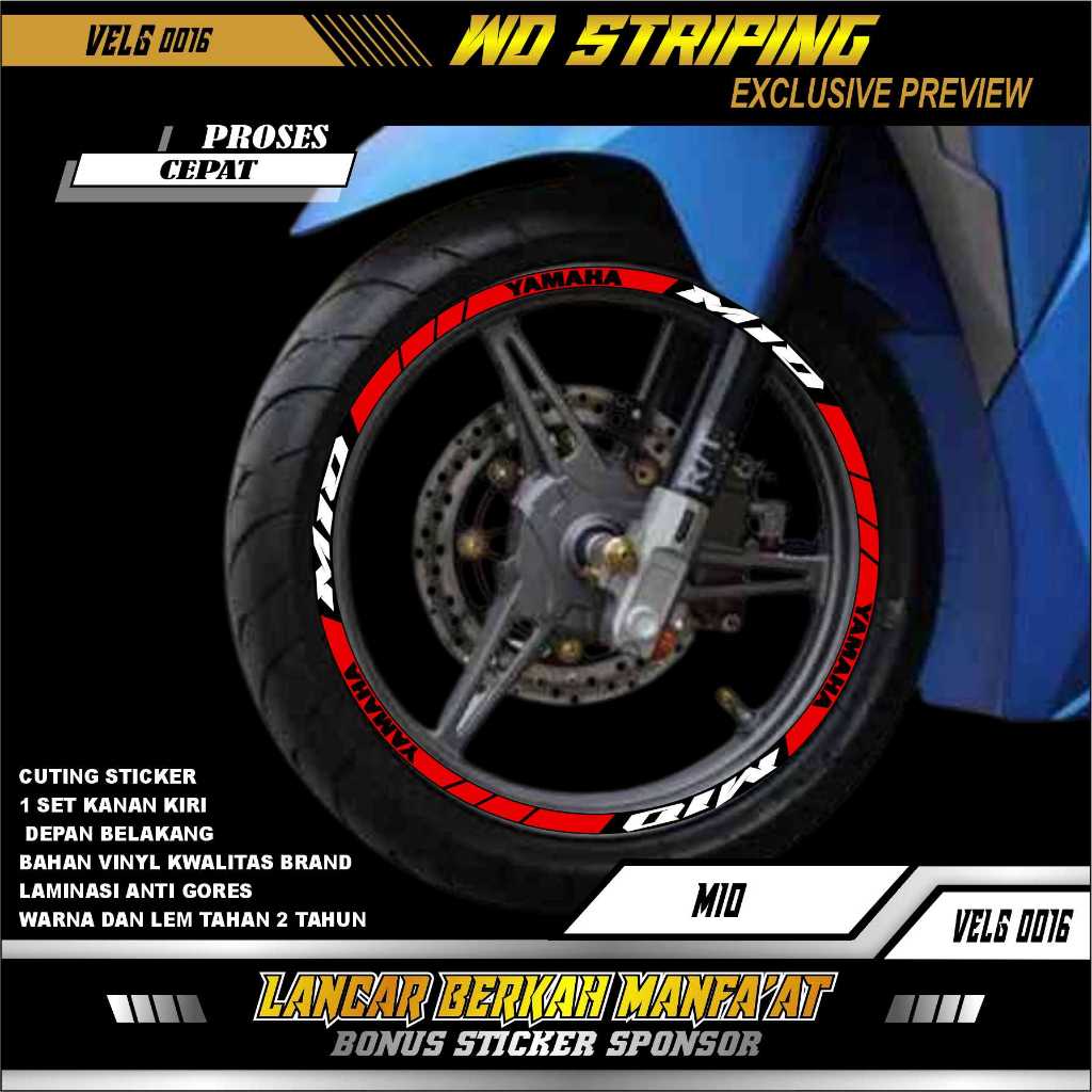 0016 VELG YAMAHA MIO - STIKER STICKER LIS VELG YAMAHA MIO murah meriah