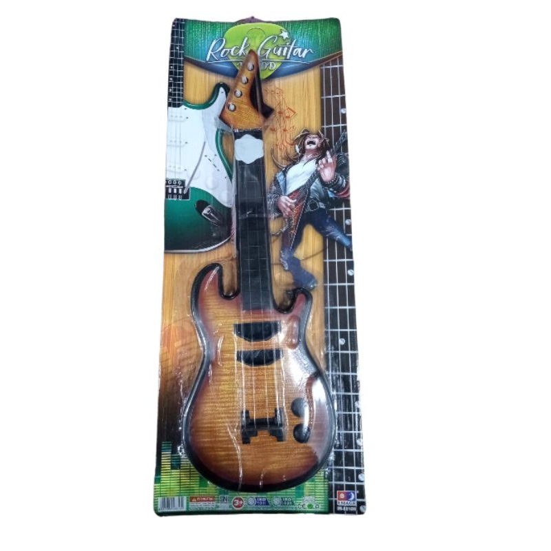 Mainan Anak Gitar Plastik motif Kayu 8816W